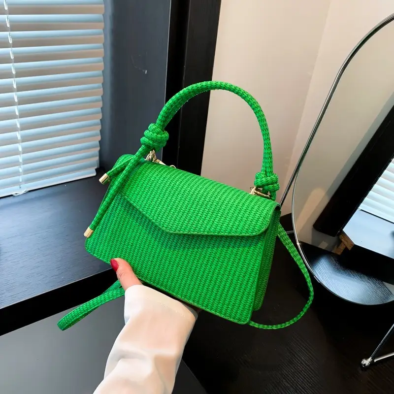 Green Knitted Shoulder Bag for Women 2023 - Image 4