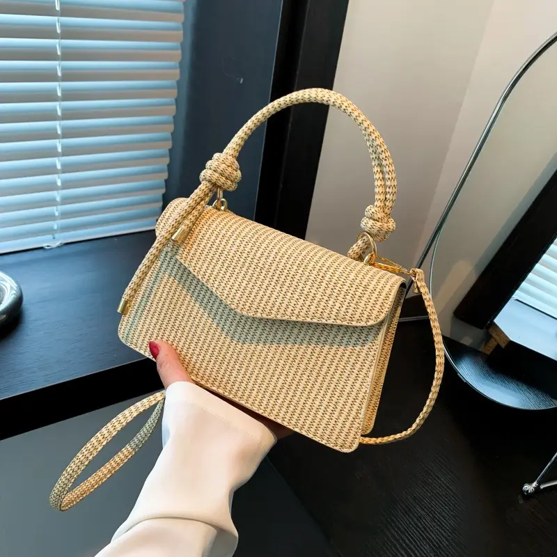 Green Knitted Shoulder Bag for Women 2023 - Image 6