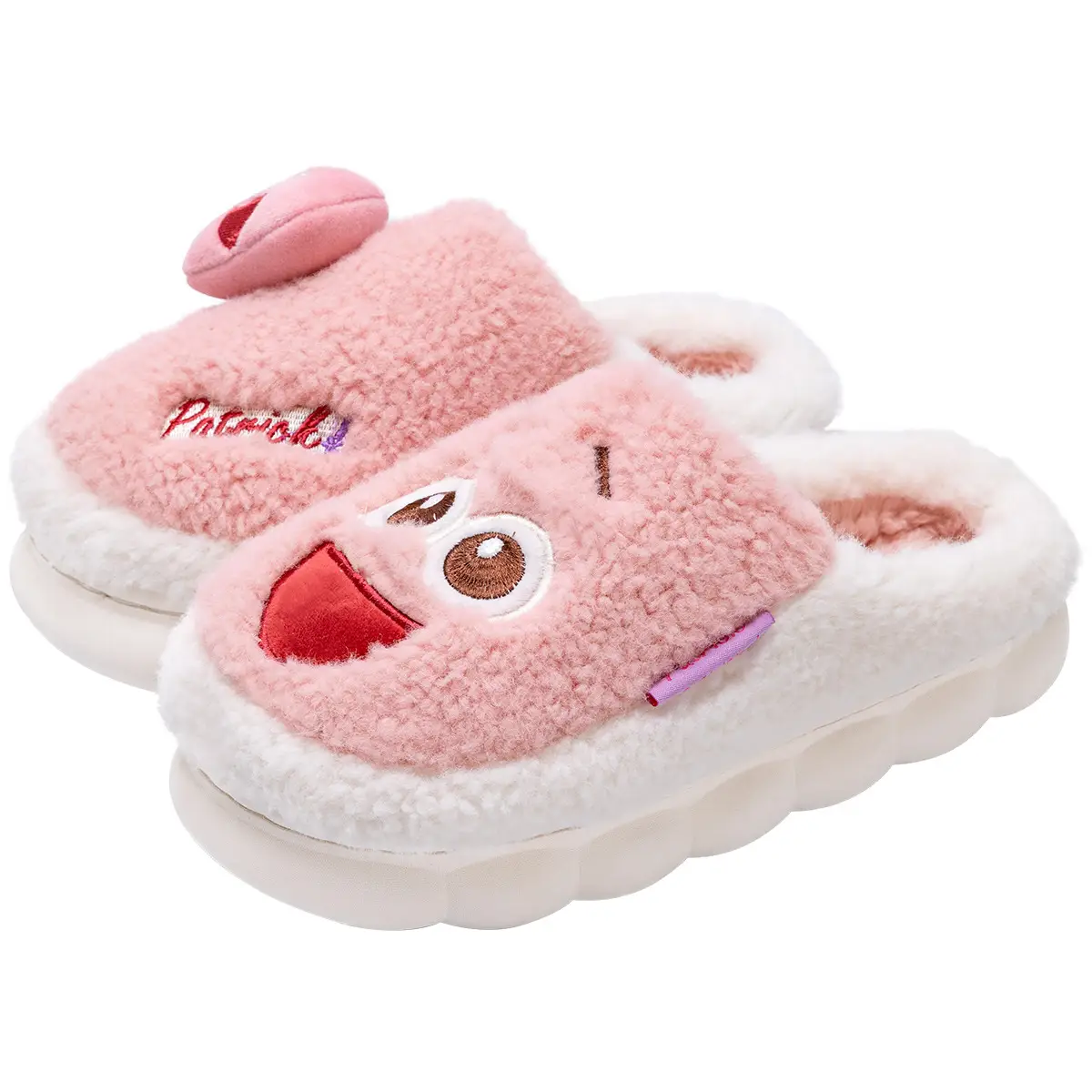 Pink Cute Cat Face Slippers for Women Winter - Image 7