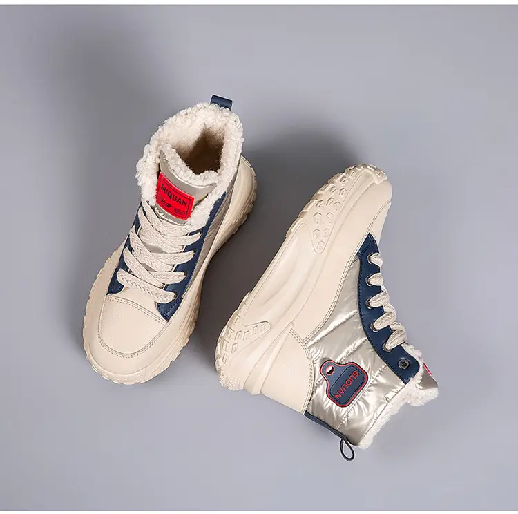 2025 New Winter High-Top Thick-Soled Snow Boots with Plush Lining, Thickened Non-Slip Cotton Shoes, Height-Increasing Warm Women's Dad Shoes — feature 24