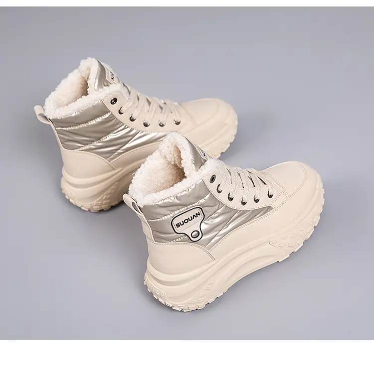 2025 New Winter High-Top Thick-Soled Snow Boots with Plush Lining, Thickened Non-Slip Cotton Shoes, Height-Increasing Warm Women's Dad Shoes — feature 28