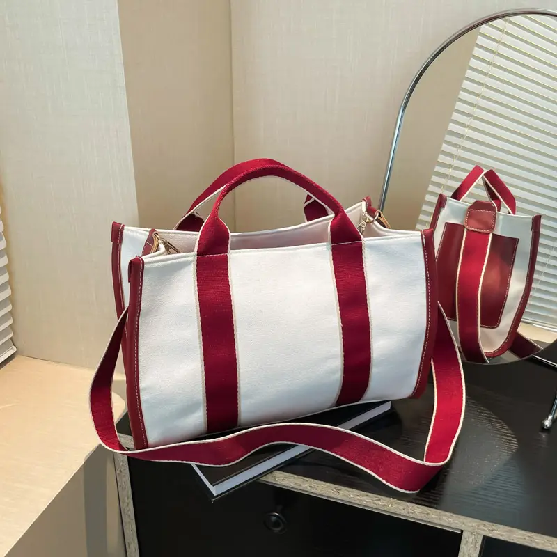 Autumn Canvas Shoulder Bag Large Capacity Korean Style - Image 6