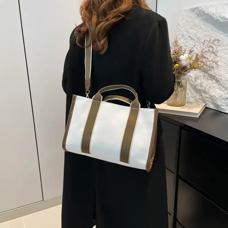 Autumn Canvas Shoulder Bag Large Capacity Korean Style - Image 7