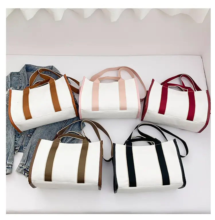 Autumn Canvas Shoulder Bag Large Capacity Korean Style — feature 11