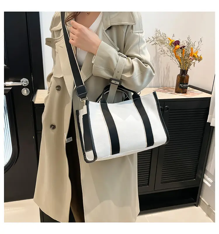 Autumn Canvas Shoulder Bag Large Capacity Korean Style — feature 20