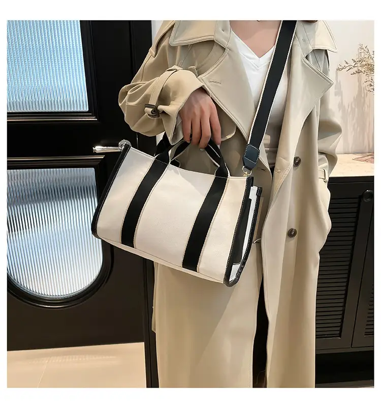 Autumn Canvas Shoulder Bag Large Capacity Korean Style — feature 23