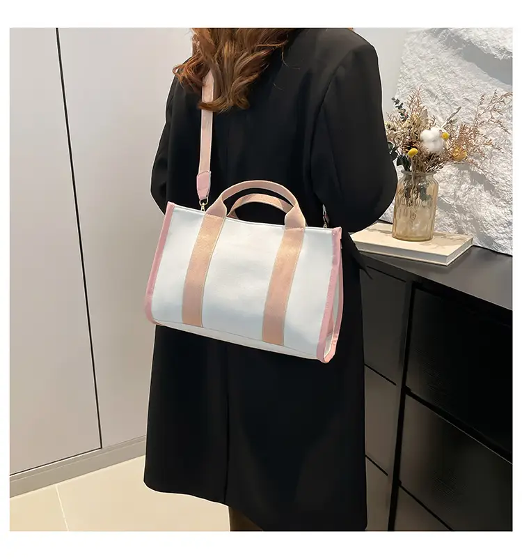 Autumn Canvas Shoulder Bag Large Capacity Korean Style — feature 29