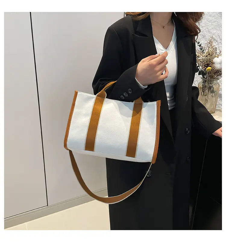 Autumn Canvas Shoulder Bag Large Capacity Korean Style — feature 32