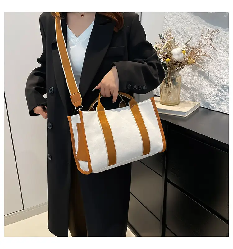 Autumn Canvas Shoulder Bag Large Capacity Korean Style — feature 33