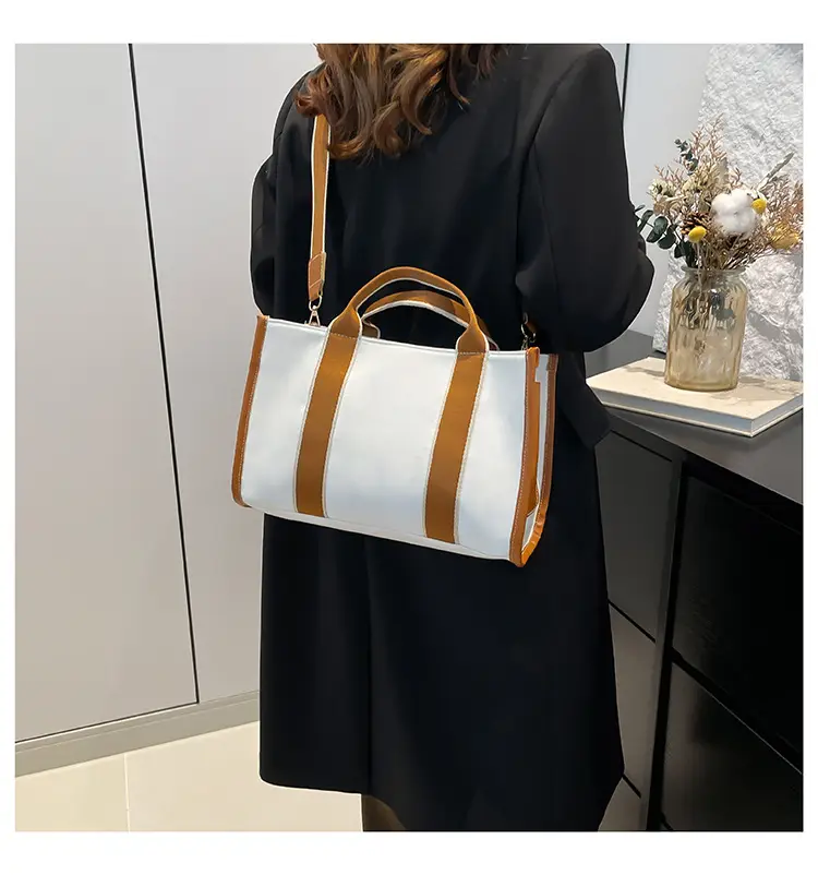 Autumn Canvas Shoulder Bag Large Capacity Korean Style — feature 35