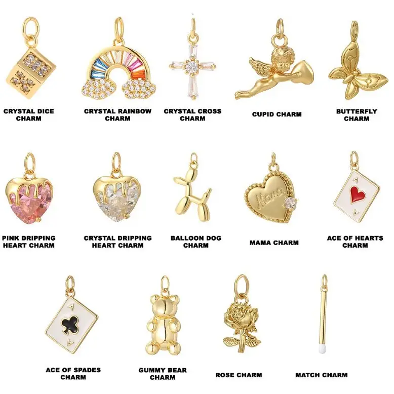 Golden Heart-shaped DIY Pendant Necklace with Geometric Design — feature 8
