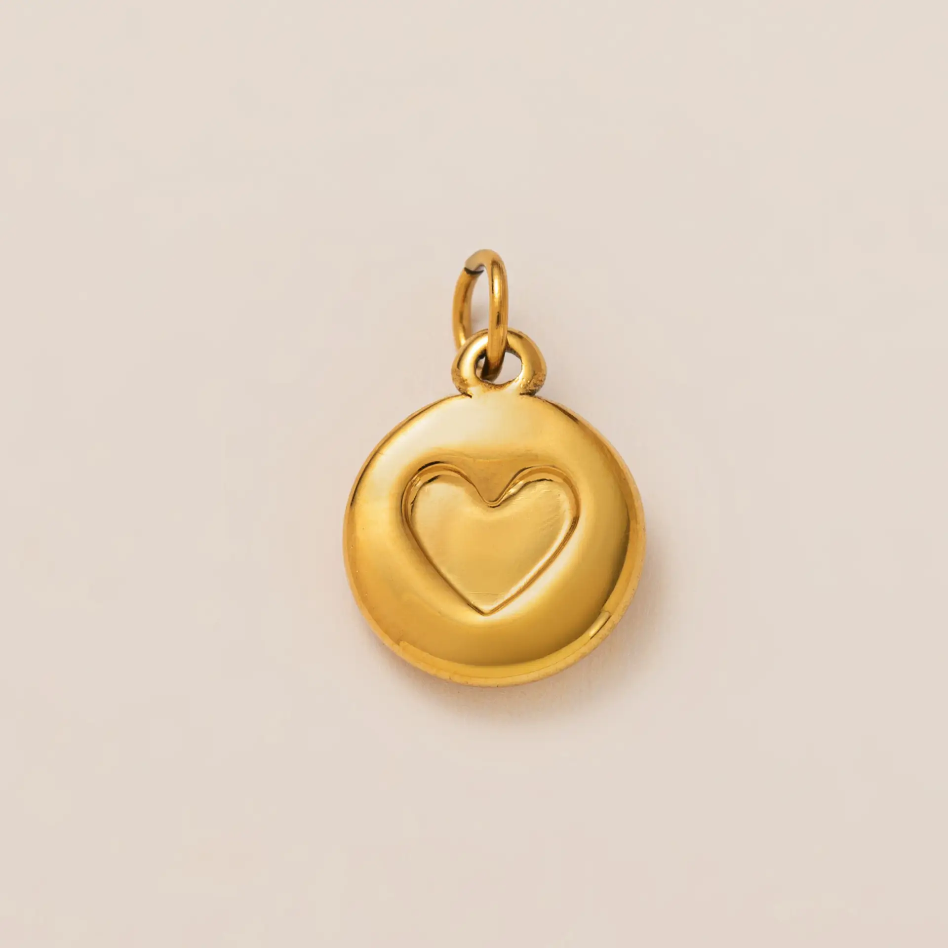 Golden Heart-shaped DIY Pendant Necklace with Geometric Design - Image 11