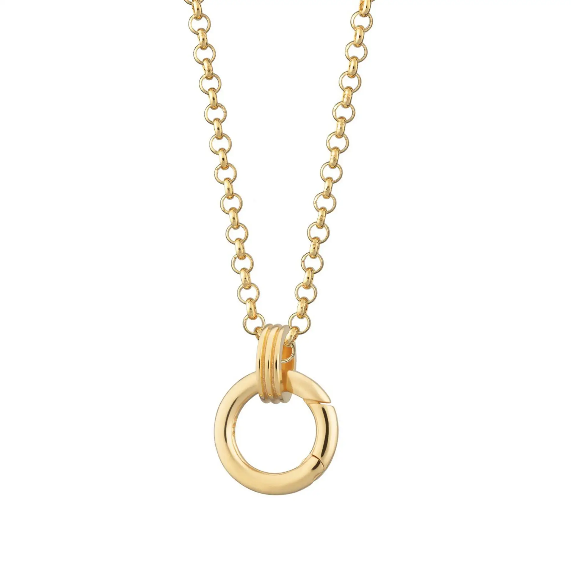 Golden Heart-shaped DIY Pendant Necklace with Geometric Design - Image 17
