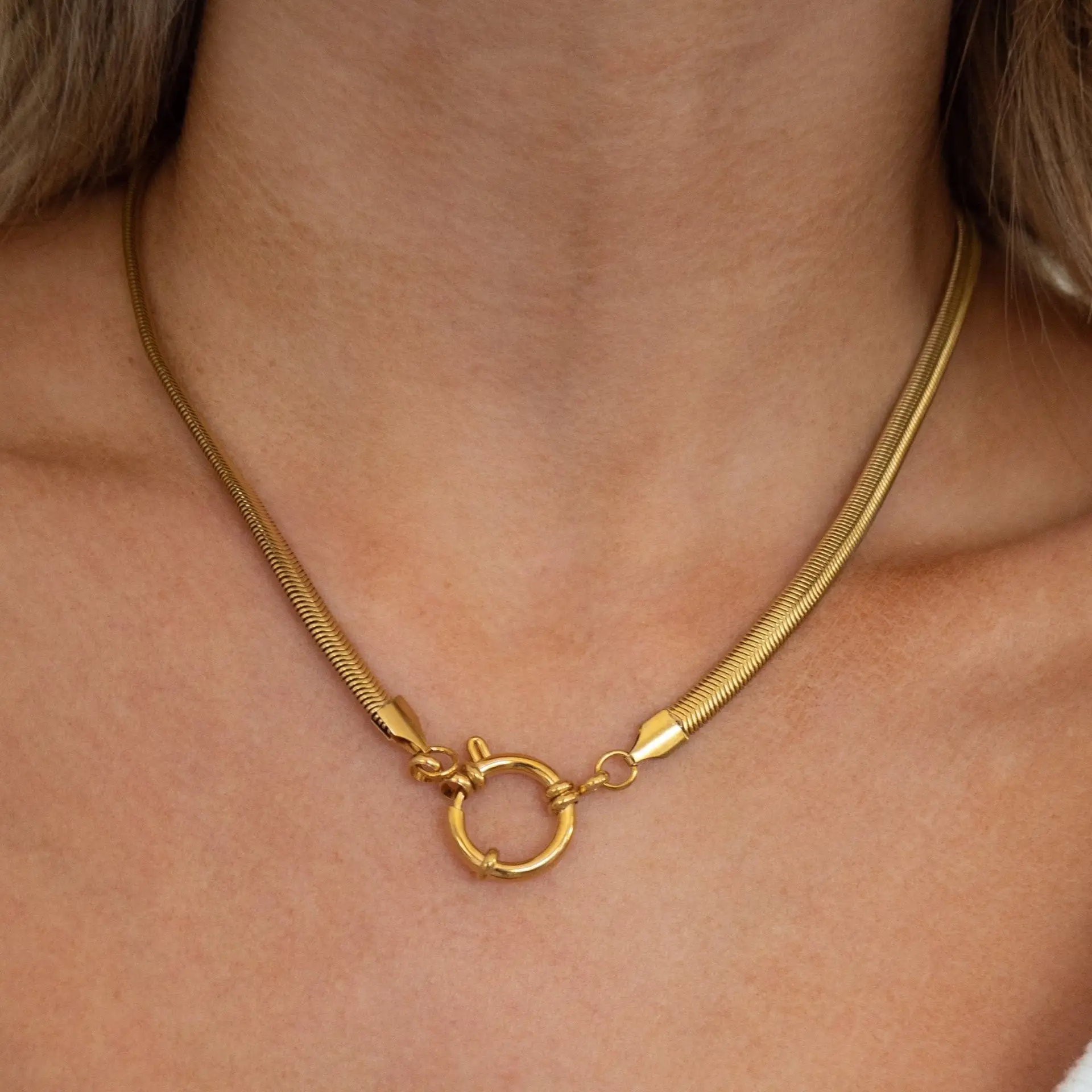 Golden Heart-shaped DIY Pendant Necklace with Geometric Design - Image 23