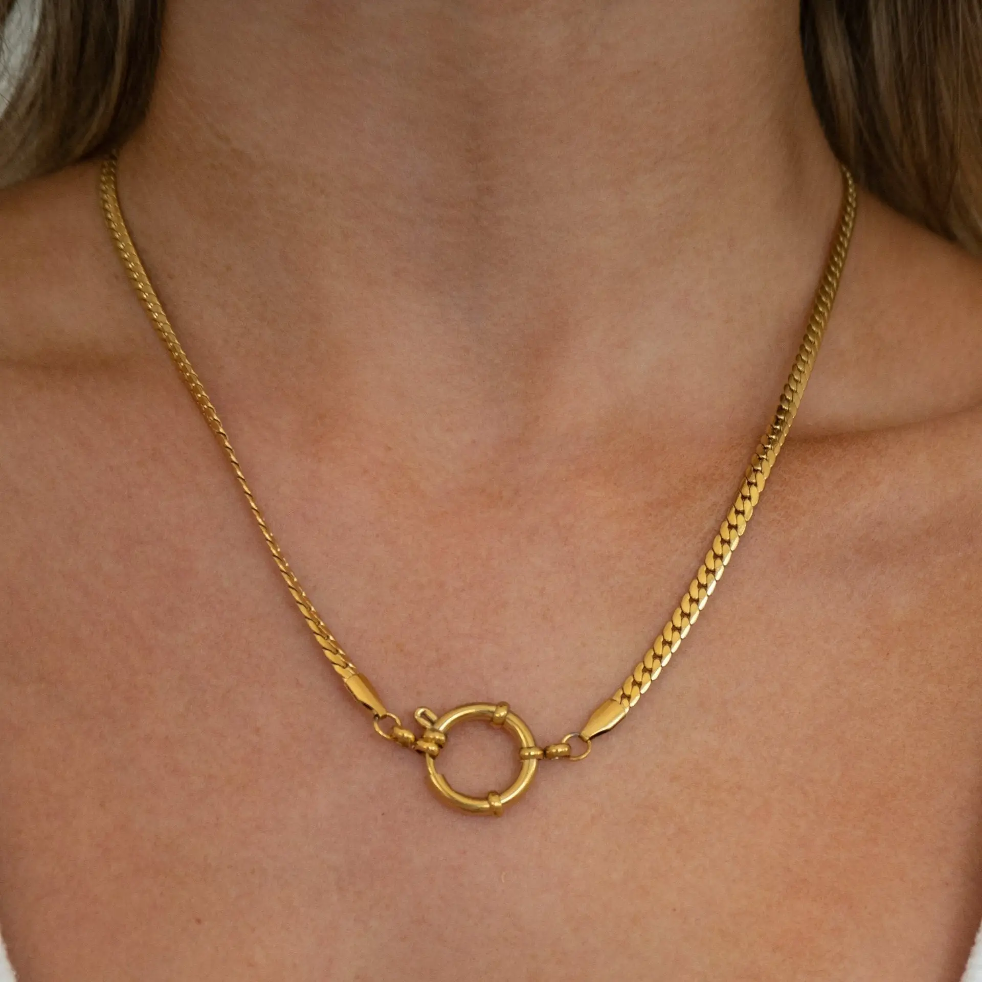Golden Heart-shaped DIY Pendant Necklace with Geometric Design - Image 24