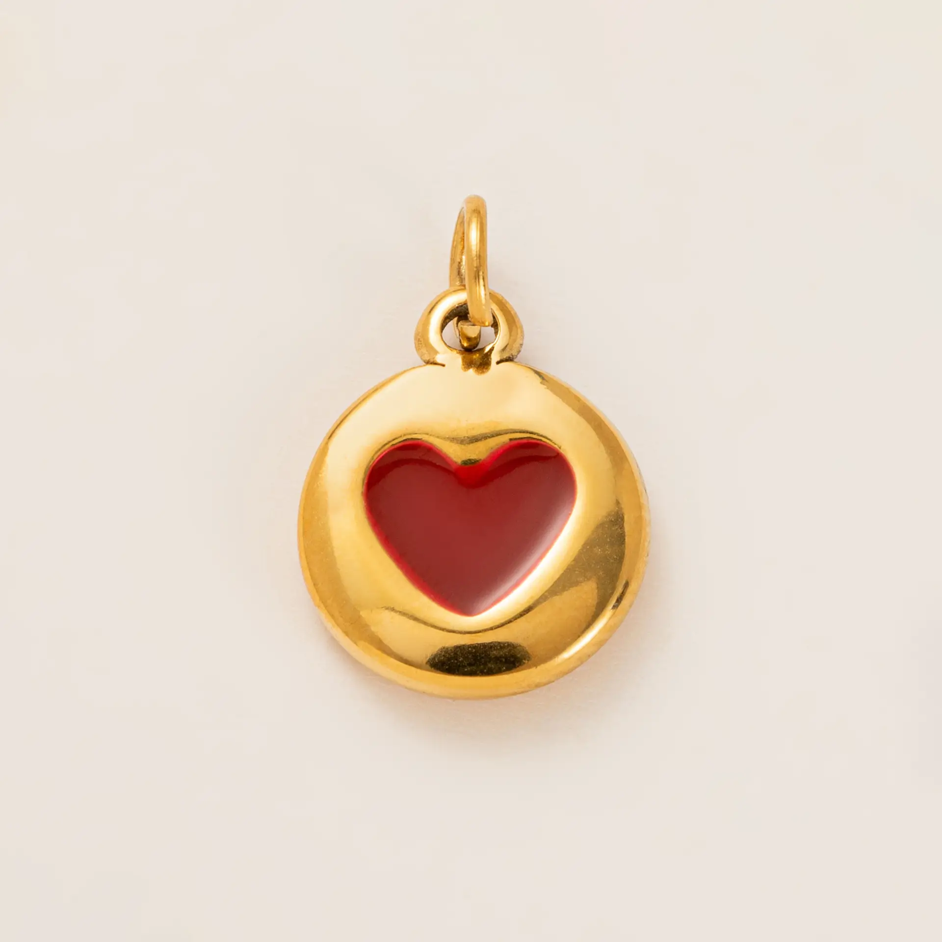 Golden Heart-shaped DIY Pendant Necklace with Geometric Design - Image 4