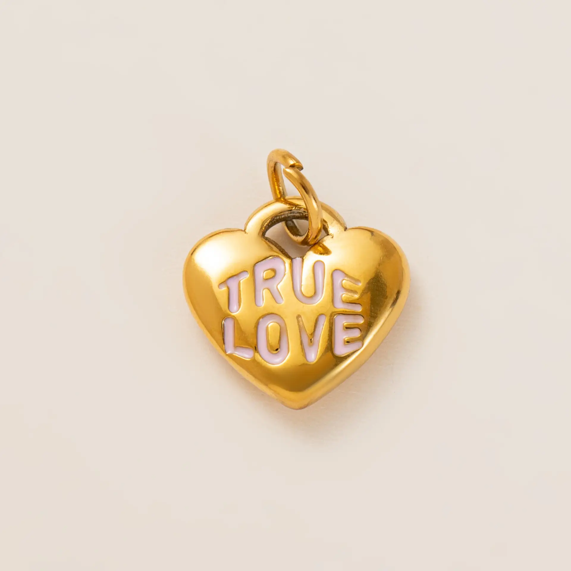 Golden Heart-shaped DIY Pendant Necklace with Geometric Design - Image 5