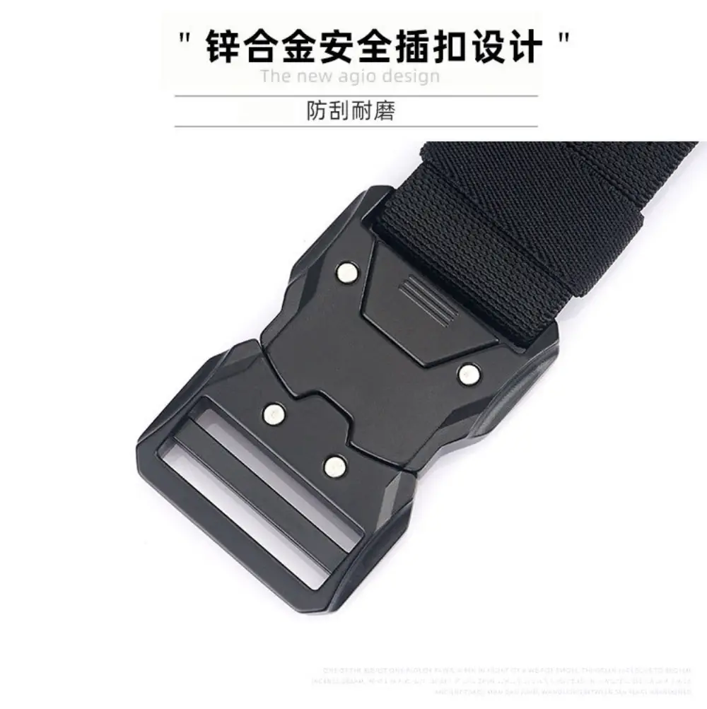 New Men's Green Nylon Tactical Belt Quick Release Buckle — feature 15