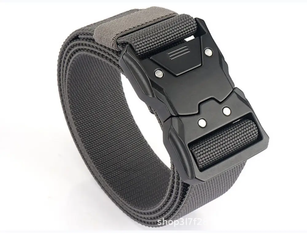 New Men's Green Nylon Tactical Belt Quick Release Buckle — feature 19