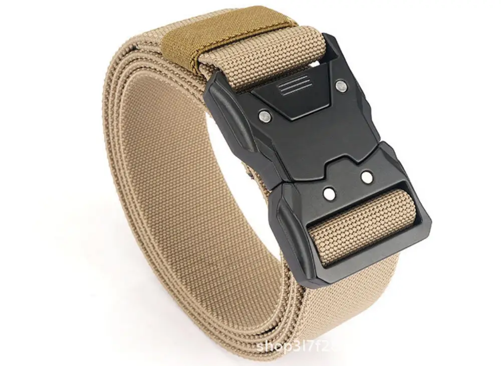 New Men's Green Nylon Tactical Belt Quick Release Buckle — feature 20