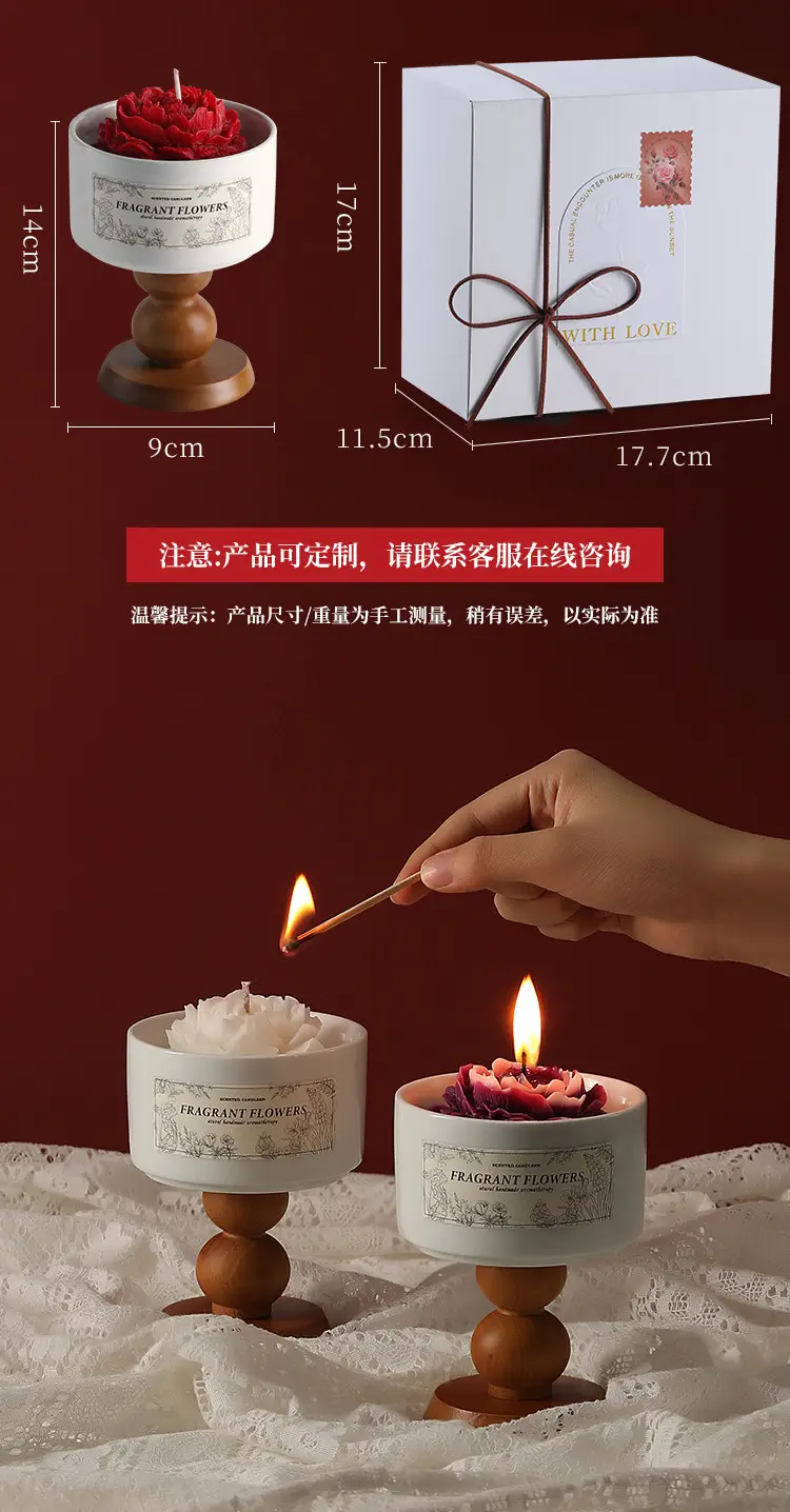 Camellia Soy Wax Scented Candle Gift Box Birthday Wedding Souvenir High-End Long-Lasting Fragrance Wholesale Customization — feature 17