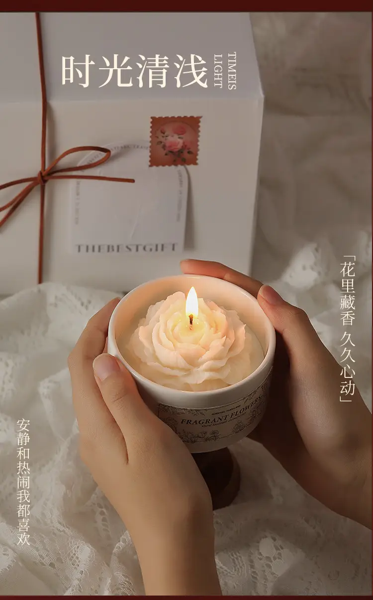 Camellia Soy Wax Scented Candle Gift Box Birthday Wedding Souvenir High-End Long-Lasting Fragrance Wholesale Customization — feature 27