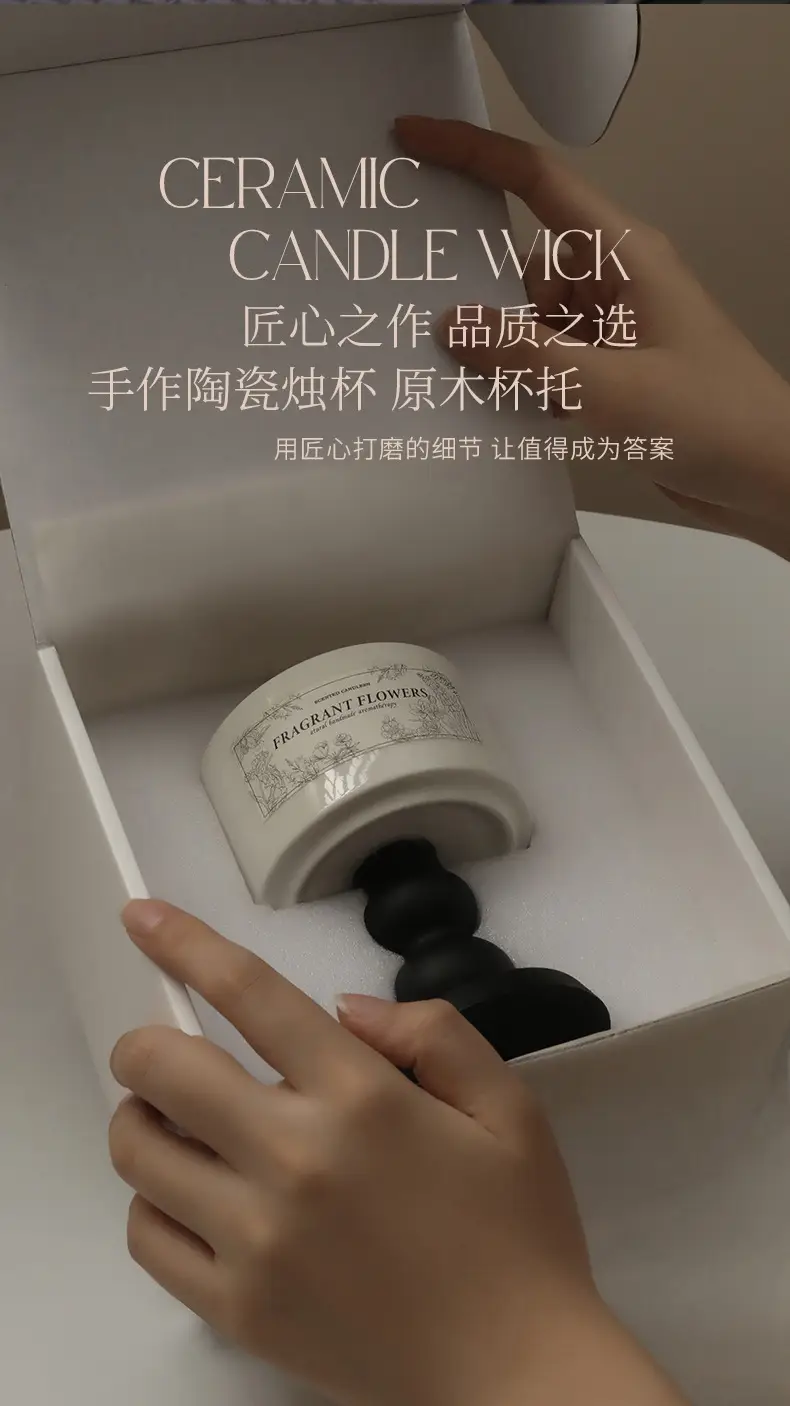 Camellia Soy Wax Scented Candle Gift Box Birthday Wedding Souvenir High-End Long-Lasting Fragrance Wholesale Customization — feature 3
