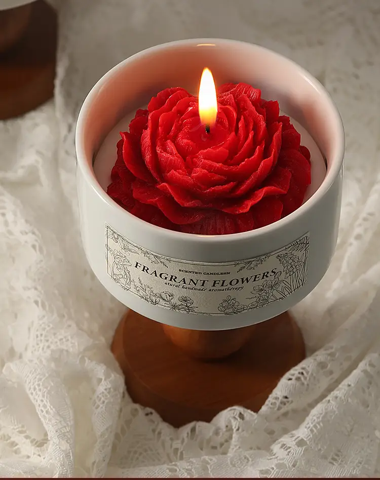 Camellia Soy Wax Scented Candle Gift Box Birthday Wedding Souvenir High-End Long-Lasting Fragrance Wholesale Customization — feature 7