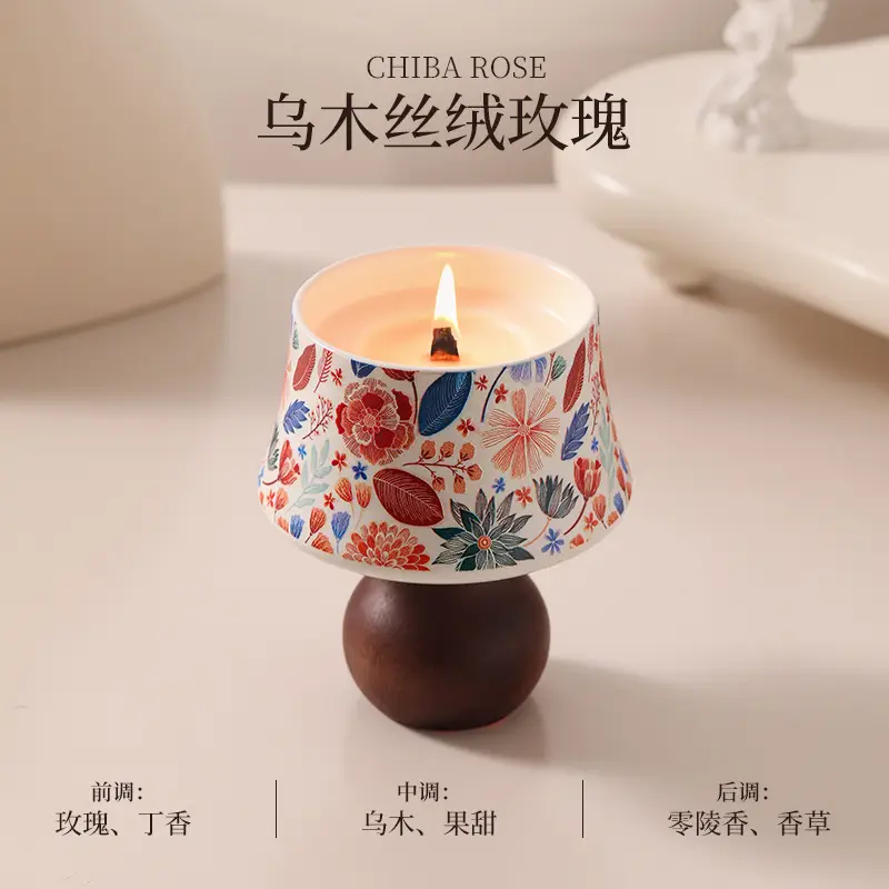 Camellia Soy Wax Scented Candle Gift Box Birthday Wedding Souvenir High-End Long-Lasting Fragrance Wholesale Customization