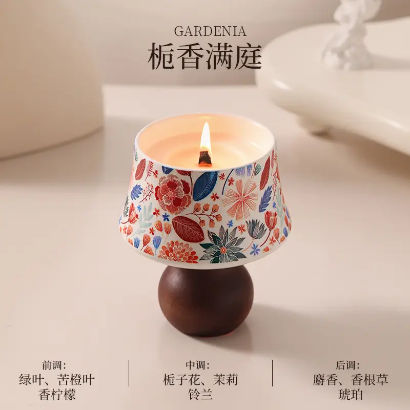 Camellia Soy Wax Scented Candle Gift Box Birthday Wedding Souvenir High-End Long-Lasting Fragrance Wholesale Customization