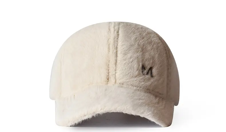 Black Plush Baseball Cap for Girls Winter Warm — feature 19