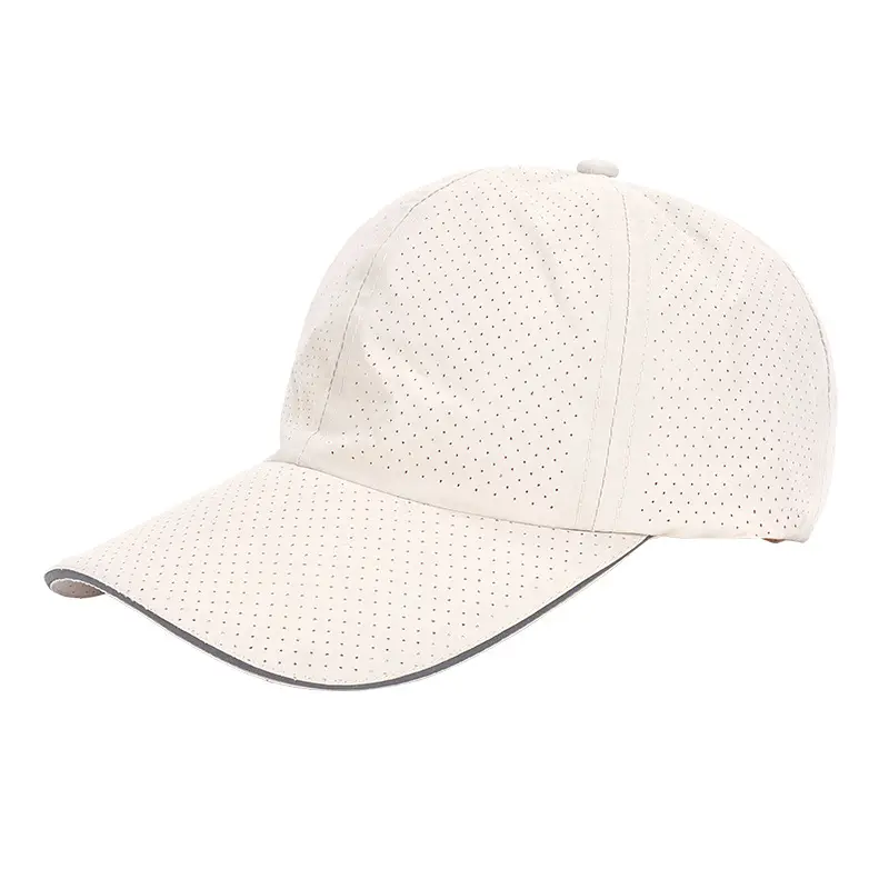 Men's White Mesh Sun Hat with Adjustable Strap - Image 6