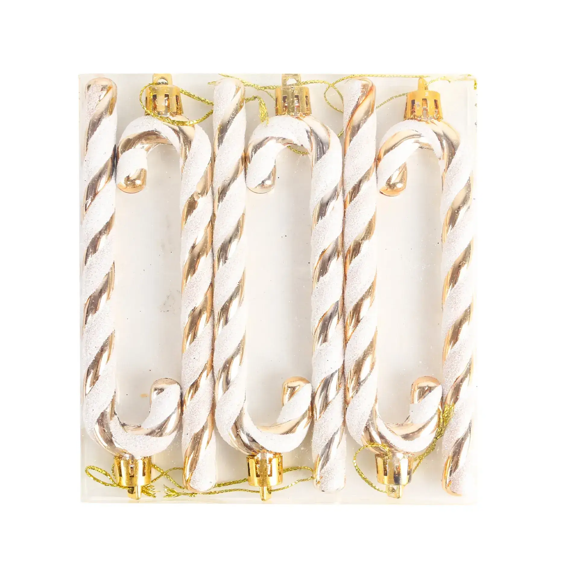 Cross Border Christmas Crutch Pendant Blue White Decor - Image 14