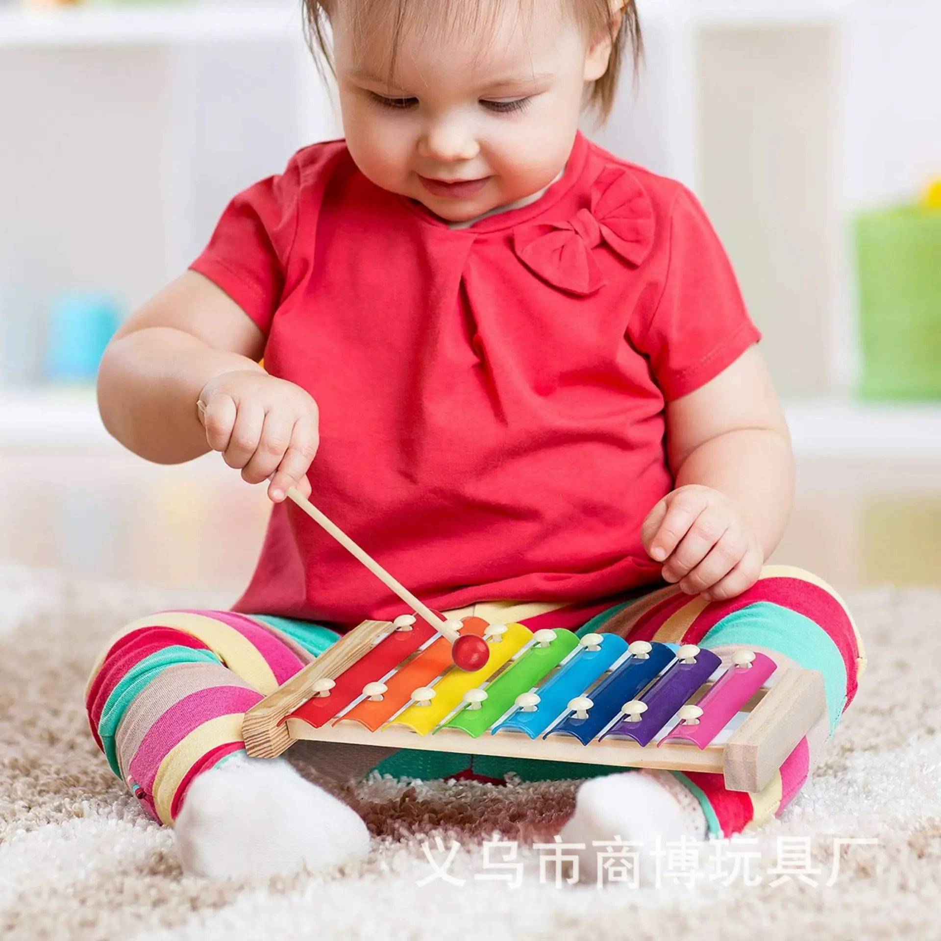 Children's Wooden 8-Tone Hand Percussion Toy - Image 3