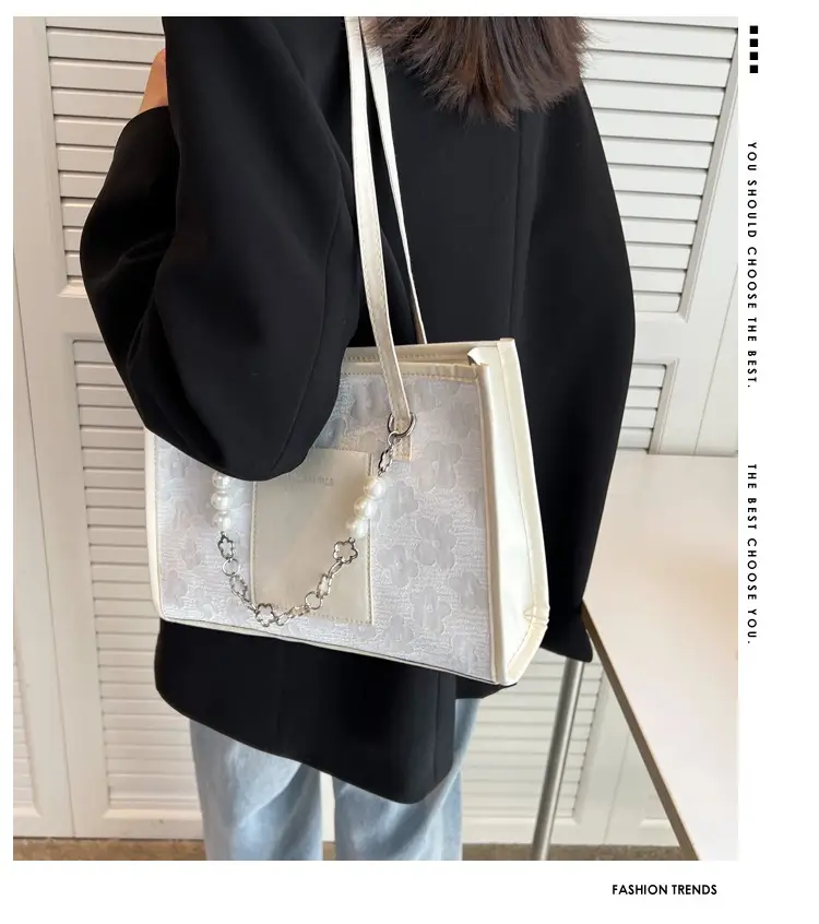 Pearl Chain Shoulder Bag Women Large Capacity New Summer — feature 1