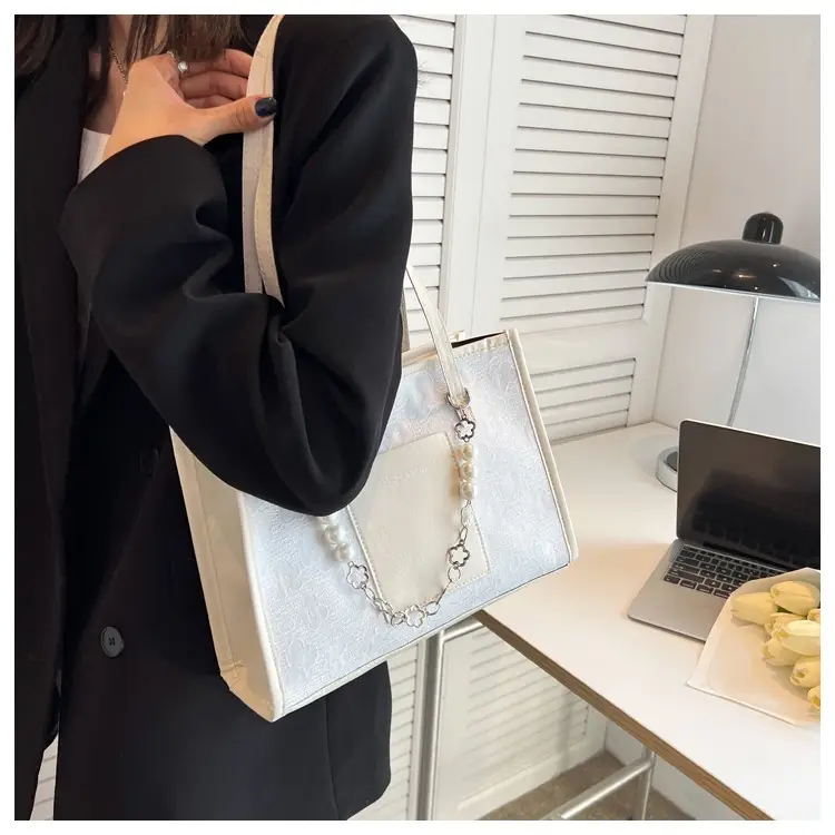 Pearl Chain Shoulder Bag Women Large Capacity New Summer — feature 12