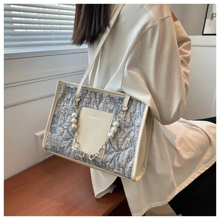 Pearl Chain Shoulder Bag Women Large Capacity New Summer — feature 14