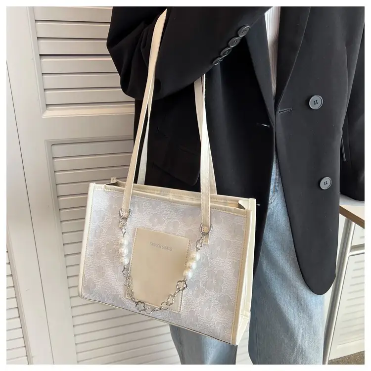 Pearl Chain Shoulder Bag Women Large Capacity New Summer — feature 20