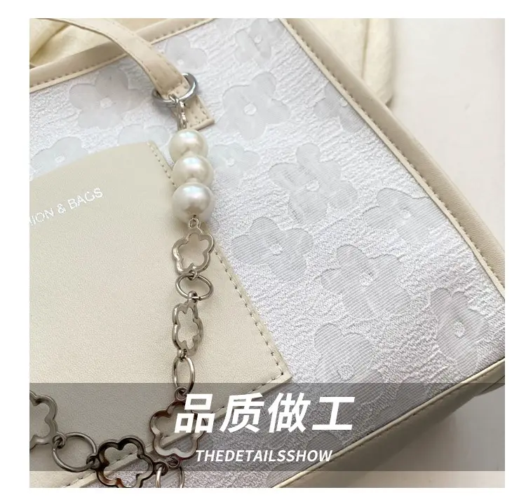 Pearl Chain Shoulder Bag Women Large Capacity New Summer — feature 41
