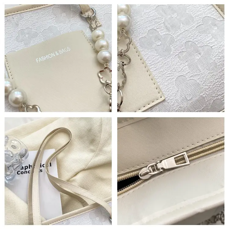 Pearl Chain Shoulder Bag Women Large Capacity New Summer — feature 45