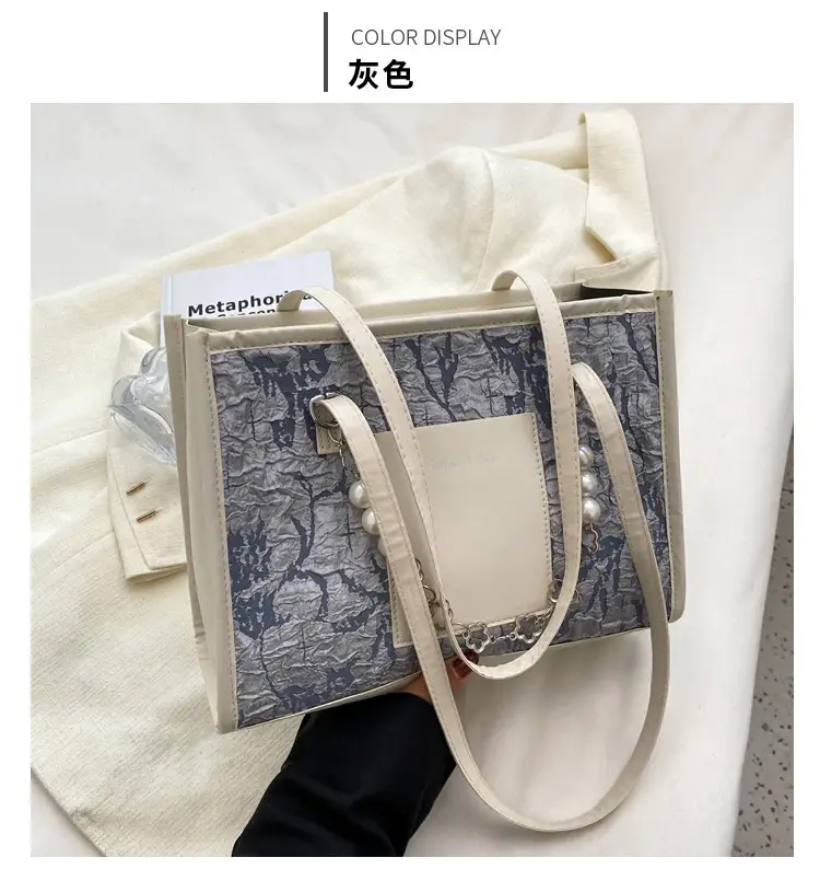 Pearl Chain Shoulder Bag Women Large Capacity New Summer - Image 3