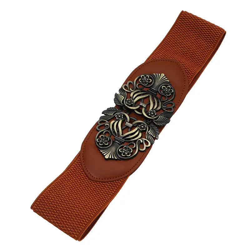 Women's Black Velvet Belt with Ornate Buckle — feature 44