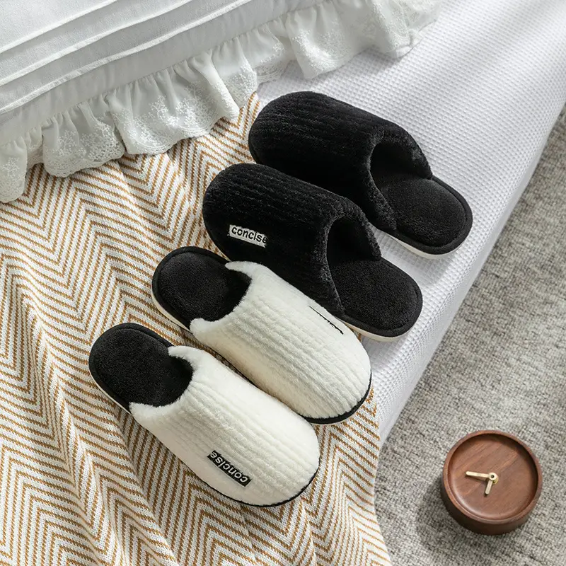 Cixi Cotton Slippers Women's Winter Home Spring and Autumn Indoor Non-slip Warm Thick-soled Moon Shoes Home Couple Men's - Image 21