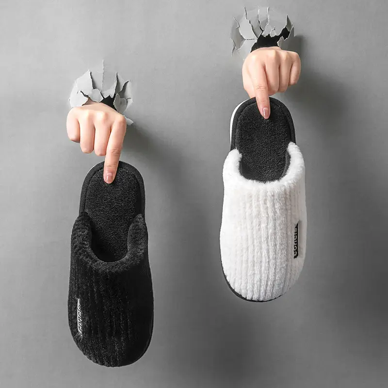 Cixi Cotton Slippers Women's Winter Home Spring and Autumn Indoor Non-slip Warm Thick-soled Moon Shoes Home Couple Men's - Image 22