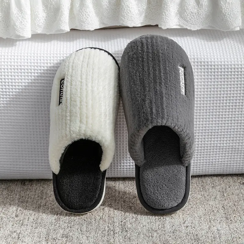 Cixi Cotton Slippers Women's Winter Home Spring and Autumn Indoor Non-slip Warm Thick-soled Moon Shoes Home Couple Men's - Image 24