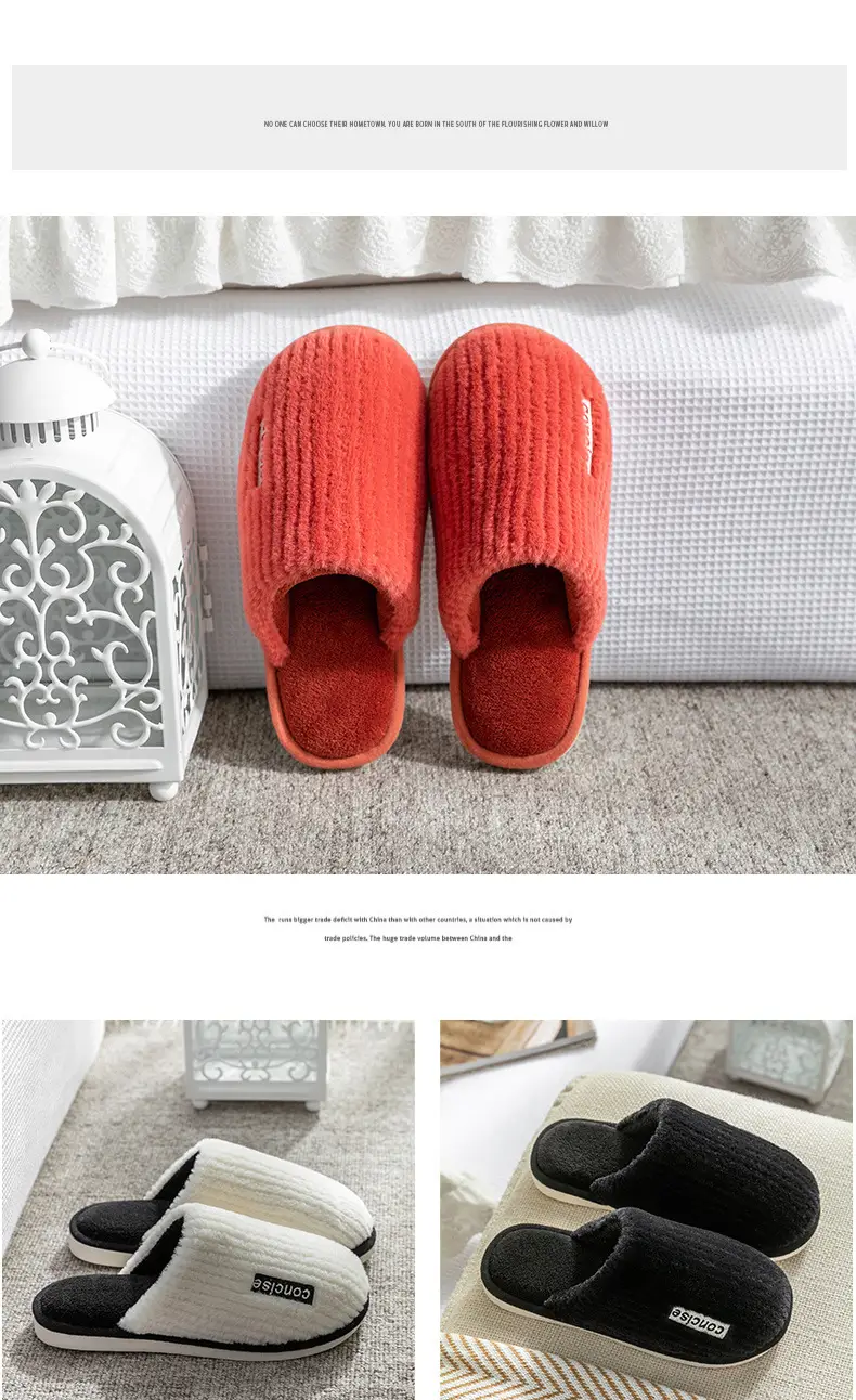 Cixi Cotton Slippers Women's Winter Home Spring and Autumn Indoor Non-slip Warm Thick-soled Moon Shoes Home Couple Men's — feature 2