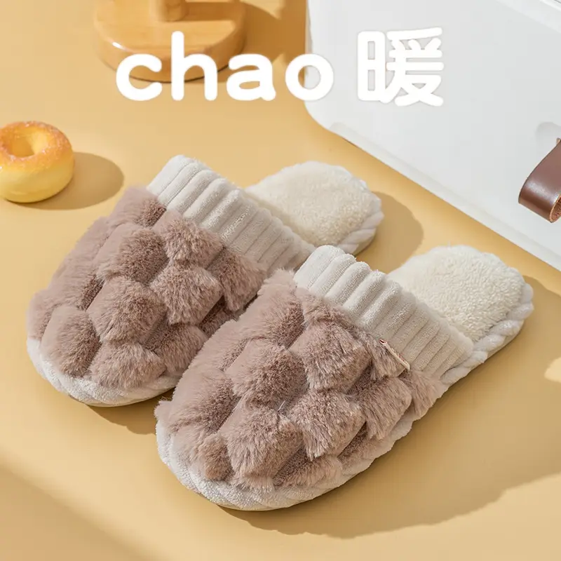 Cixi Cotton Slippers Women's Winter Home Spring and Autumn Indoor Non-slip Warm Thick-soled Moon Shoes Home Couple Men's - Image 15