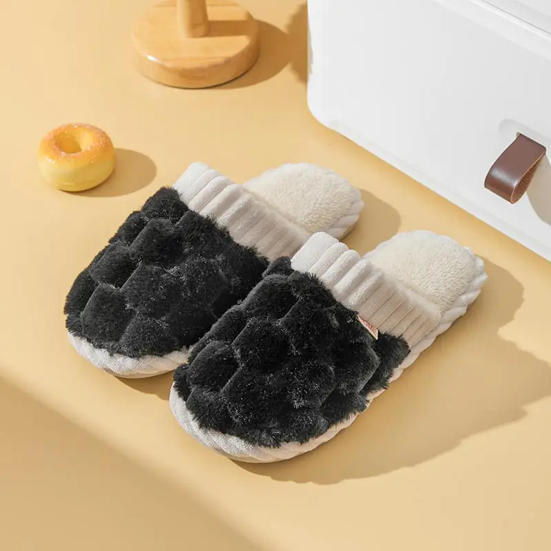Cixi Cotton Slippers Women's Winter Home Spring and Autumn Indoor Non-slip Warm Thick-soled Moon Shoes Home Couple Men's - Image 20