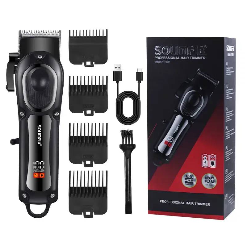 USB Electric Hair Clipper with LCD Display