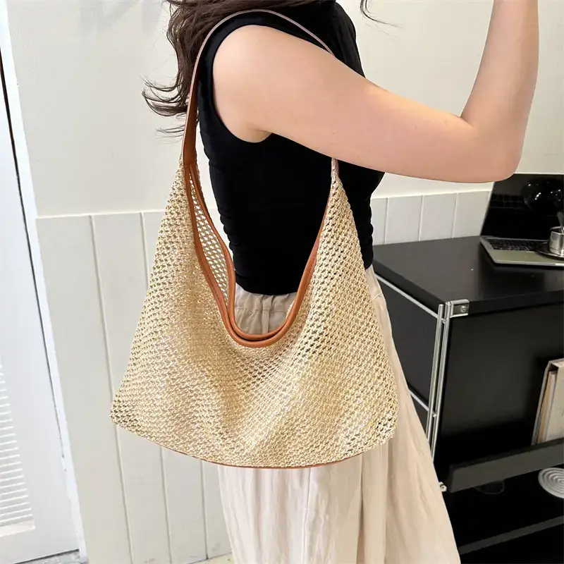 Straw Woven Shoulder Bag 2024 Summer Korean Style - Image 8
